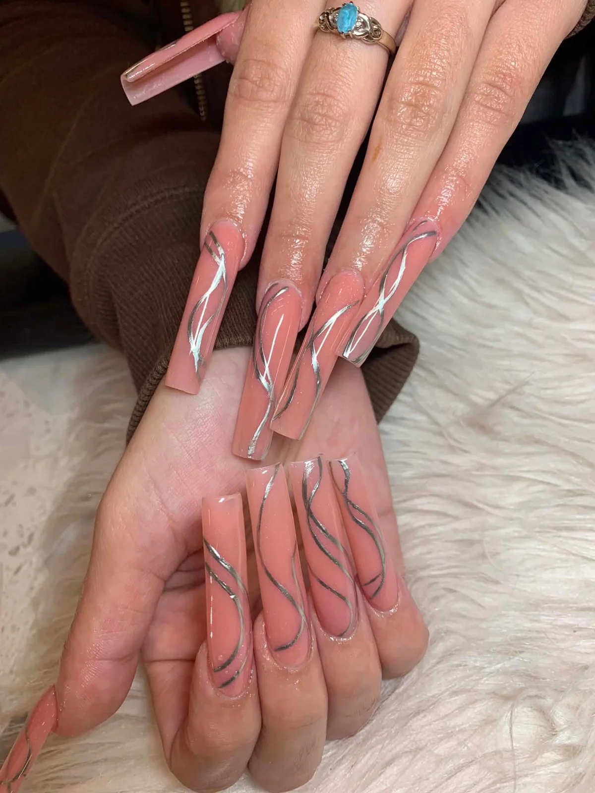 Rose Contour custom nail set by Doris Nails Lounge